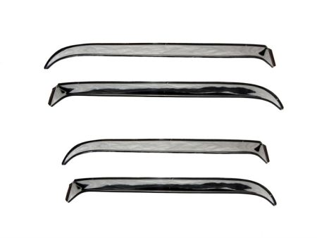 AVS 89-96 Buick Century Ventshade Front & Rear Window Deflectors 4pc - Stainless Cheap