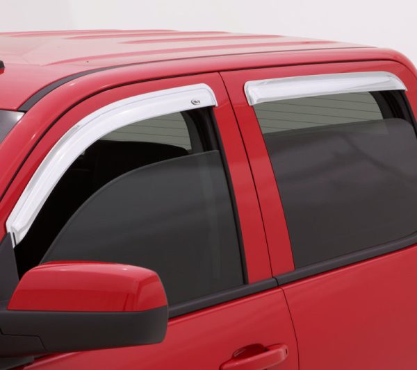 AVS 20-22 Chevrolet Silverado 1500 LTD Ext. Cab DC F&R Ventvisor Window Deflectors 4pc - Chrome Online now