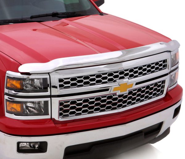 AVS 19-22 GMC Sierra 1500 Aeroskin Low Profile Hood Shield - Chrome on Sale