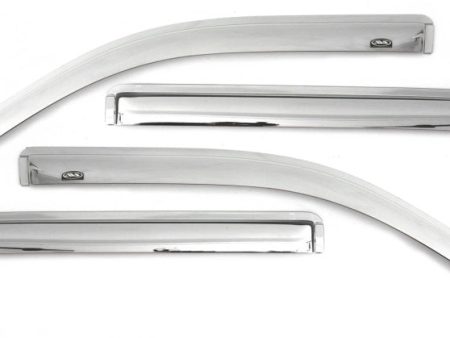 AVS 20-22 Chevrolet Silverado 1500 LTD Ext. Cab DC F&R Ventvisor Window Deflectors 4pc - Chrome Online now