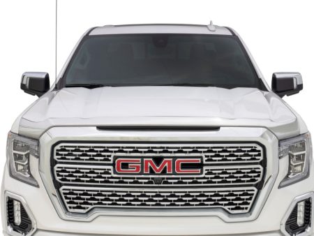 AVS 19-22 GMC Sierra 1500 Aeroskin Low Profile Hood Shield - Chrome on Sale