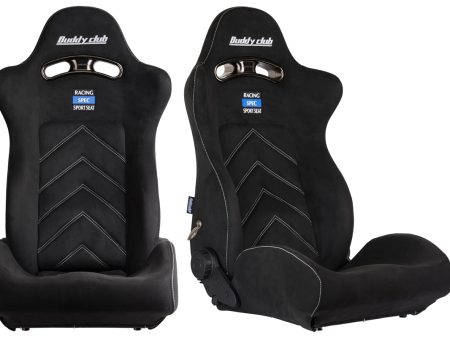 Buddy Club - Racing Spec Sport Reclinable Seat Black With Adaptor Plate (BC08-RSSS-B1) For Cheap