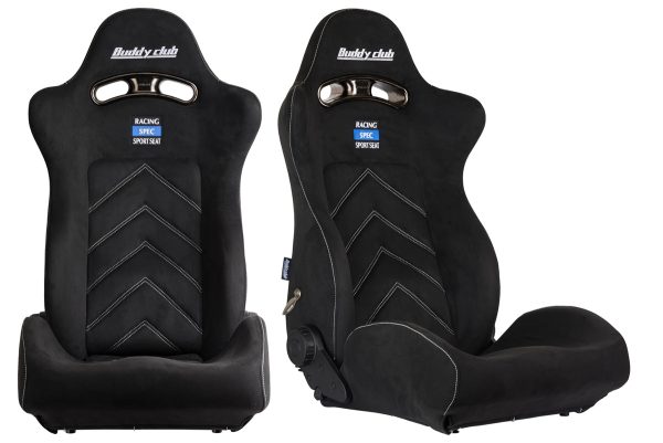 Buddy Club - Racing Spec Sport Reclinable Seat Black With Adaptor Plate (BC08-RSSS-B1) For Cheap