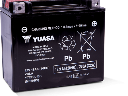 Yuasa YTX20L-BS Maintenance Free AGM 12 Volt Battery (Bottle Supplied) on Sale