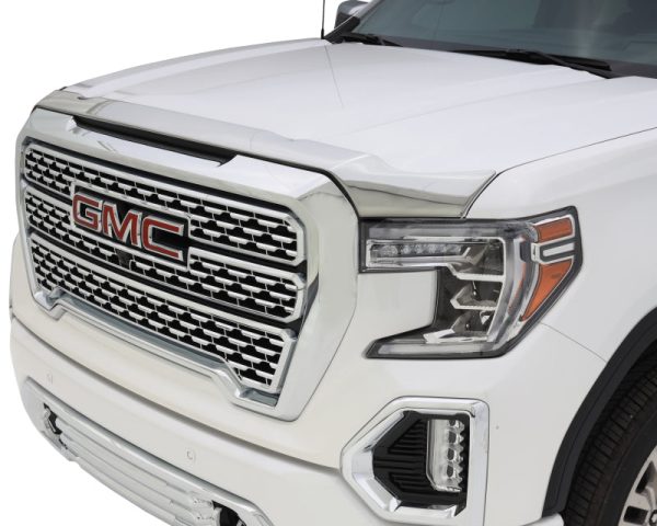 AVS 19-22 GMC Sierra 1500 Aeroskin Low Profile Hood Shield - Chrome on Sale