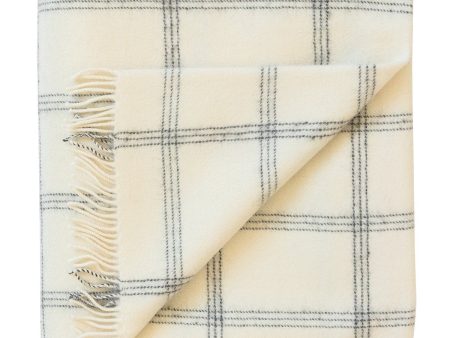 Alpaca Windowpane Throw Fashion