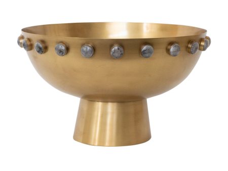 Stone & Brass Bowl on Sale