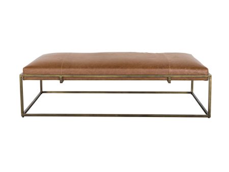 Harlow Leather Bench For Discount